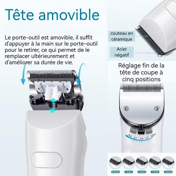 TD® pitkäkarvainen paksu ammattimainen langaton koiran trimmeri kissoille eläimille lampaille hevosille kaneille manuaalinen hiljainen lataus