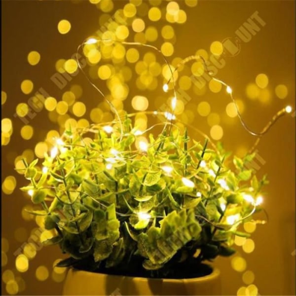 TD® LED-ljusslinga - Koppar - 200 lysdioder - Varmvit - 20 m