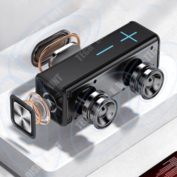 TD® MC V13 Bluetooth højttaler trådløs basskasse udendørs bærbar audio hjemme høj volumen sort mini basskasse
