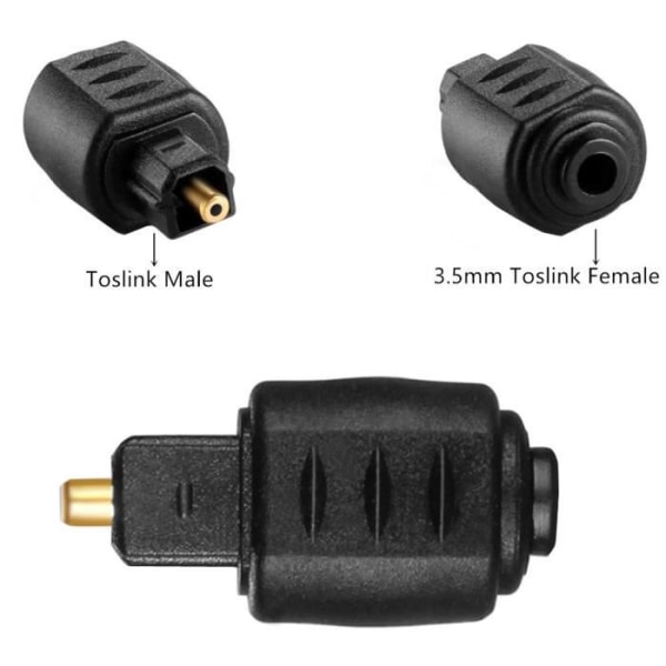 Digitaaliäänisovitin - TD® - 3.5mini Neliöstä Pyöreään - Valokuitu - Häviötön signaali - HI-FI