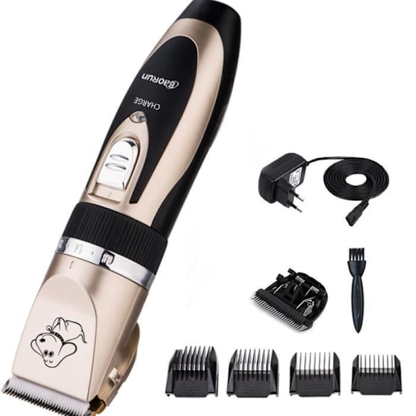 Sølv og sort hund, kat, kanin trimmer elektrisk genopladelig klipper til kæledyr grooming.