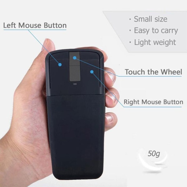 Bluetooth-mus - TD® - Fällbar - Tyst - Ergonomisk - 1200 dpi