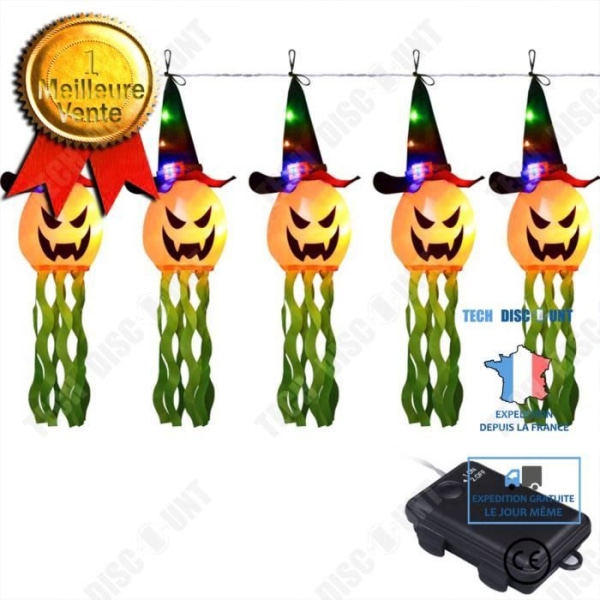 TD® 5 uppsättningar färgglada Jack-O-Lanterns Halloween dekorativa lampor Pumpkin Ghost Lights Julstämningsdekoration