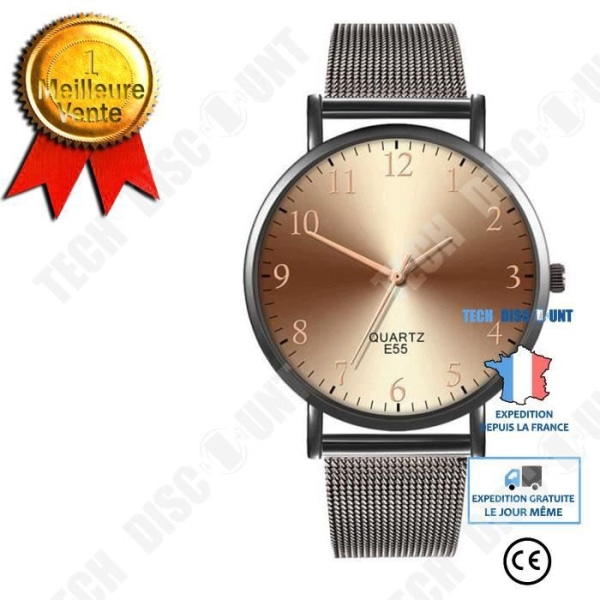 TD® Quartz Watches Casual and Business Series Mesh bälteklockor herrpresenter