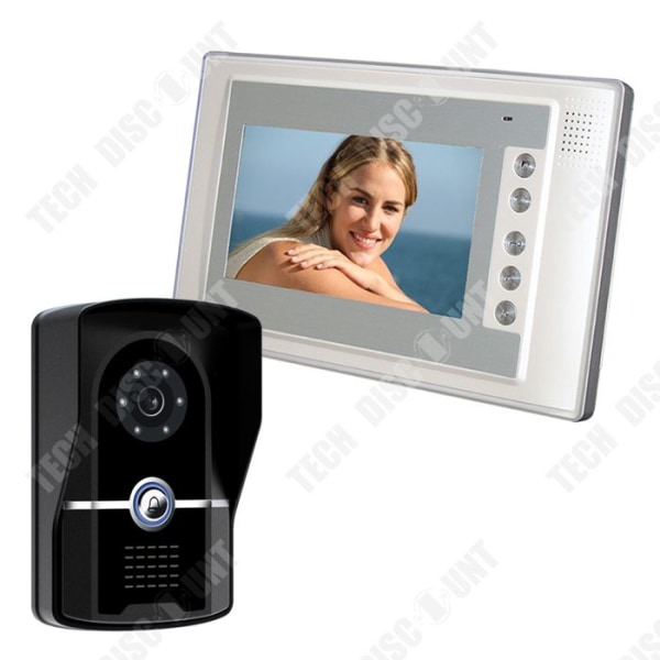 TD® 7-tums trådbunden videointercom dörrklocka Vattentät telefon Digital HD Infraröd Night Vision Dörrklocka Hem