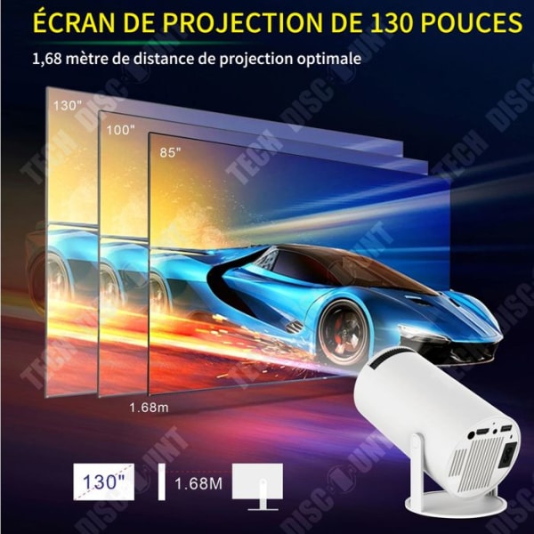 4K projektor 160 ansi med WiFi6 bluetooth5.0 mini portabel projektor automatisk keystone smart videoprojektor