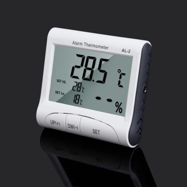 Digital temperatur- og fugtighedsmåler - TD® - 70*70*60mm - Automatisk alarm - LCD - ABS