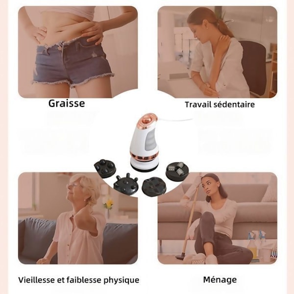Kraftig vibrationsrör Slimming kroppsmassageapparat infraröd slimmandemaskin Gua Sha maskin Tryck 3 färger av tygöverdrag