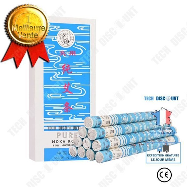 TD® 10 pakker af ren moxa-stænger håndlavede ren moxibustion stænger af absint bærbare husholdningsstænger