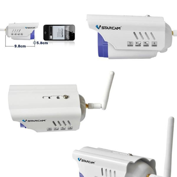 IP-kamera för övervakning - LCC® - Webbkamera - HD 720P - Infraröd vision - Plug & Play