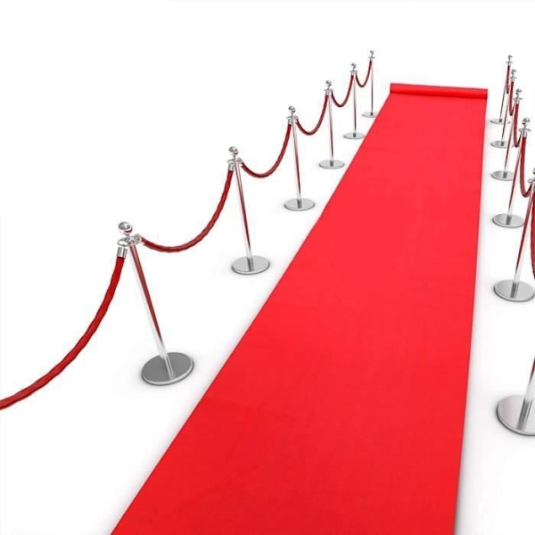 TD® XICHAO - 15m x 1m Engangs Rødtæppe Rulle i Polyester til Bryllup Fest Ceremoni Hollywood Fester