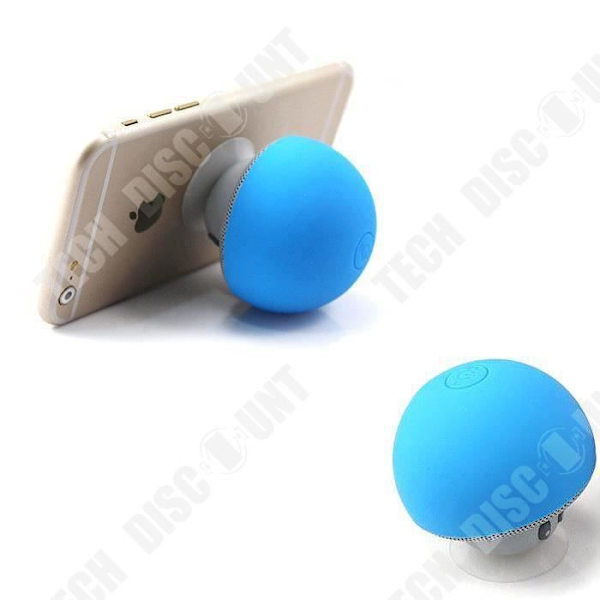 TD® Mini trådlös Bluetooth-högtalare Svampsugkopp Blå Vattentät Bluetooth-högtalare med mikrofon