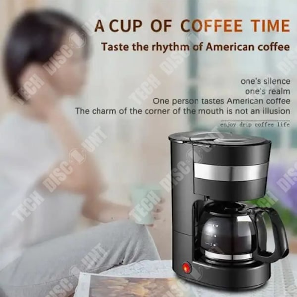 TD® Hjemmekaffemaskine, fuldautomatisk te-maskine, lille hjemmekaffemaskine med temperaturkontrol