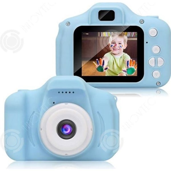 INN Leksaker 3-6 år gammal flicka Barnkamera Digitalkamera Barnpresenter Födelsedagsjulklappar (blå) Blå