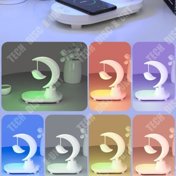 TD® Ambient Light Åtta färgade lampor Långvarigt batteri Trådlös laddning Kan användas som en Bluetooth-högtalare