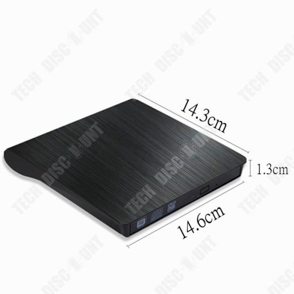 TD® DVD-brännare 3.0USB & Type-C Dual Head Black Mobile Read Burner Universal Optisk enhet Extern optisk enhet