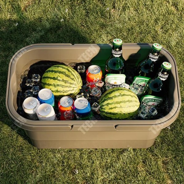 TD® Bärbar picknickkorg Plastcamping picknickhopfällbar hink utomhus multifunktionell hopfällbar picknickkorg