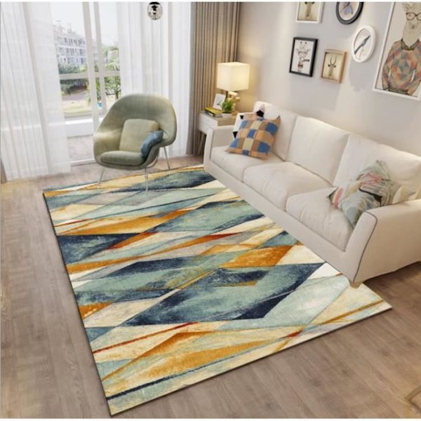Modern europeisk vardagsrumsmatta - Madrid skandinavisk stil -140x200cm，Tryckt vardagsrumsmatta，Elegant enkelhet