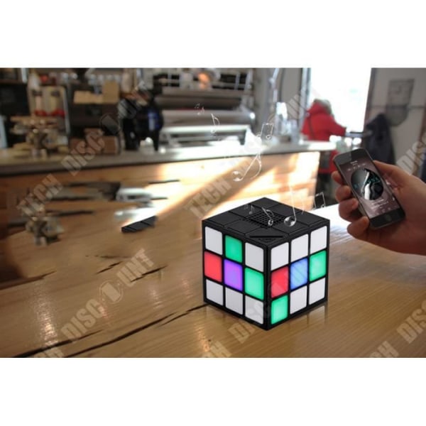 TD® LED BLUETOOTH Cube Light-högtalare Bärbar utomhushögtalare utrustad med Micro TF-kortplats FM TF-kompatibel