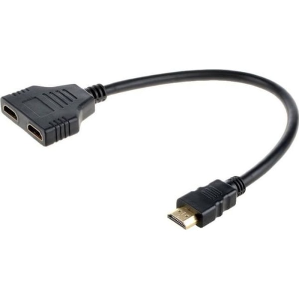 MaxLLTo ® 1080P HDMI-port hane till 2 hona 1 in 2 ut splitteradapter kabelomvandlare