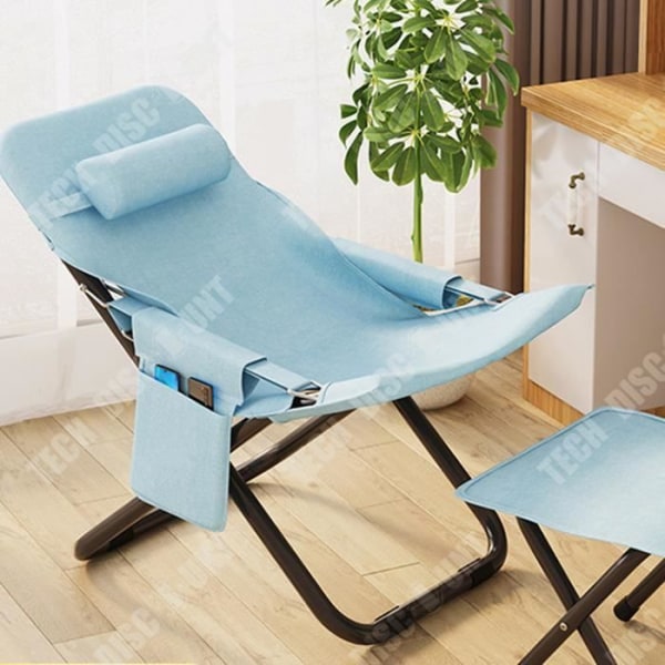 TD® Leisure lazy hopfällbar stol ryggstöd multi-speed justering förvaringsstol lunchrast vilstol