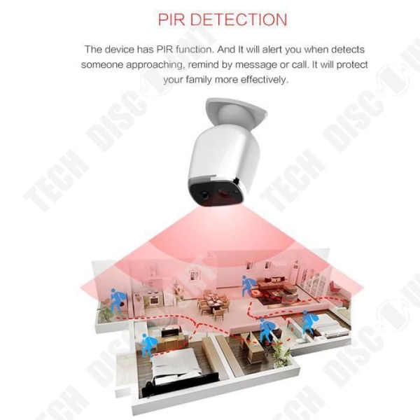 TD® Dörrklocka smart alarm wifi video dörrklocka trådlös video intercom dörrklocka mobiltelefon video fjärrkontroll