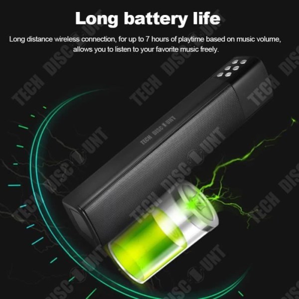 Bluetooth-højttaler TD® 1200mah Understøtter TF-kortafspilning 3D-surroundlyd