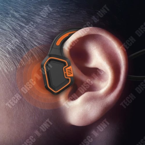 TD® Bone Conduction-hörlurar Magnetisk laddning Vattentät Inbyggd 16G-minne Bluetooth-hörlurar för sport