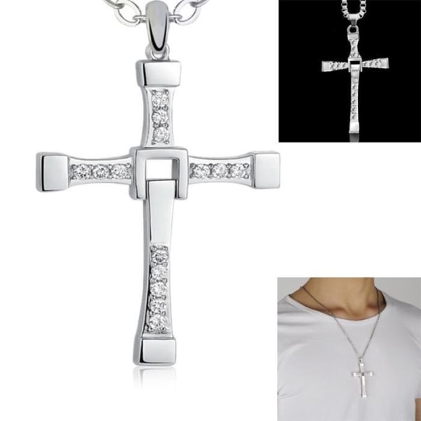 Fashion The Fast and The Furious Dominic Toretto's Cross Pendant Chain Halsband