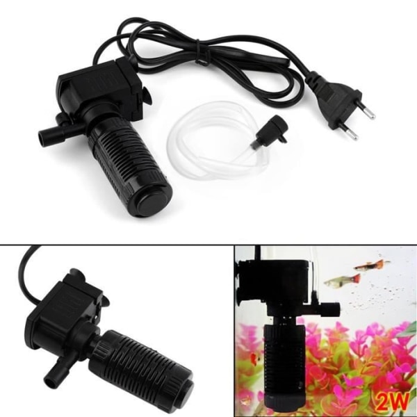 Filter 3 i 1 - Ikke specificeret - Mini Akvarium - Sort - 200L/h - 2W