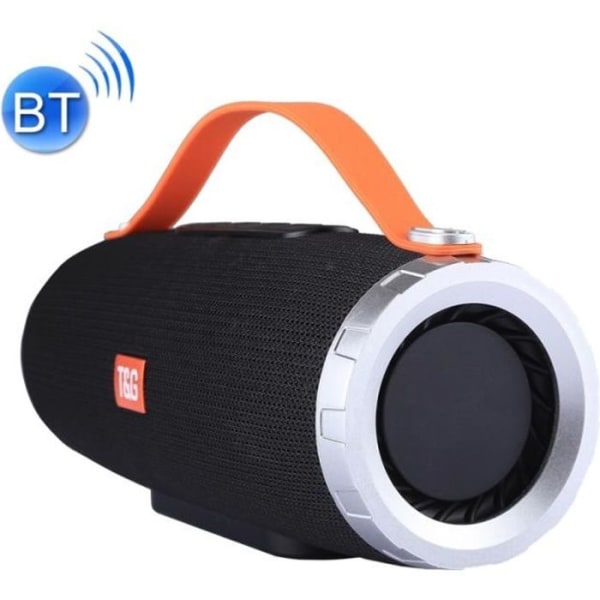 Svart Bluetooth-högtalare V4.2 trådlös stereohögtalare med handtag, inbyggd mikrofon, handsfreesamtal och Tf-kort - 163080
