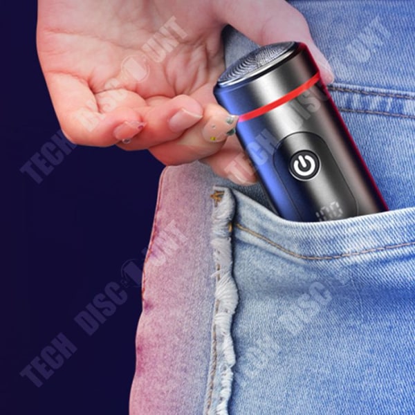 TD® Mini ladattava ja vesipestävä sähköinen partavesi, auton sähköinen partakone, kannettava musta partakone miehille