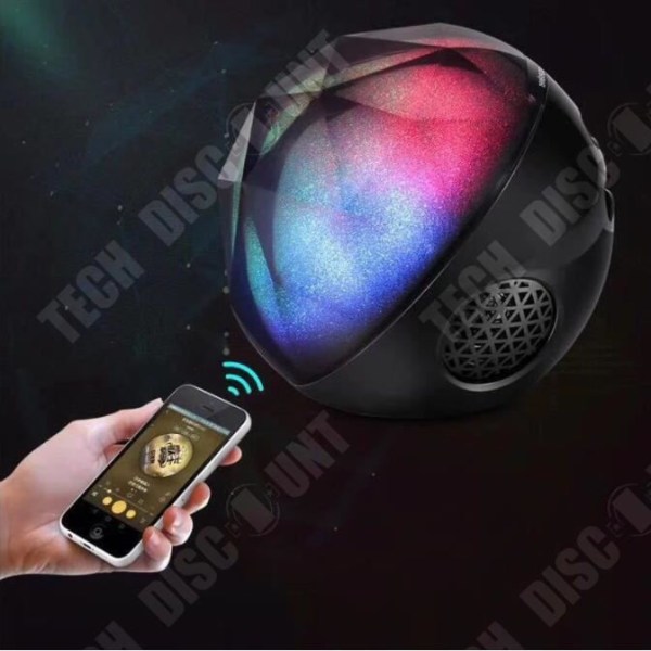 TD® Högtalare led ljus bluetooth högtalare lysande kreativitet magisk boll kort trådlös fjärrkontroll högtalare