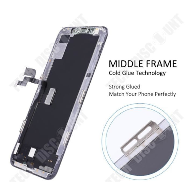 Touchscreen LCD - TD® - iPhone X - Svart - Hög Kvalitet - Ny Svart