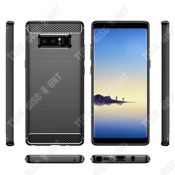 TD® Hiilikuituinen, sormenjälkiä estävä puhelinsuojus Samsung Galaxy Note8:lle, kevyt istuvuus ja mukava tunne