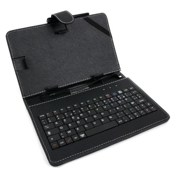 CON® lädertangentbord Tablettfodral 7 tums svart fodral med tangentbord för Tab 2 A7-10, Tab 2 A7-30 och Tab 2 A8