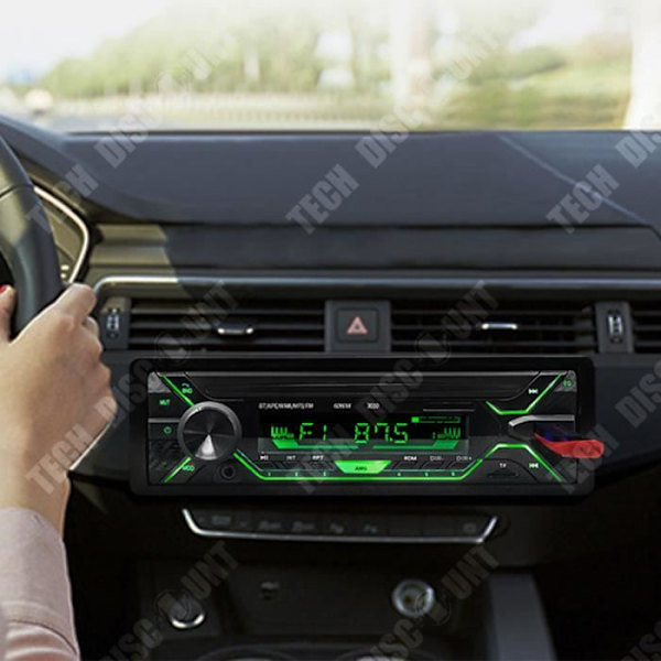 TD® MP3-soitin autoon 18.8*8.5*5.8cm FM-radio Langaton kaukosäädin U-Disk TF-kortin toisto tuettu AU