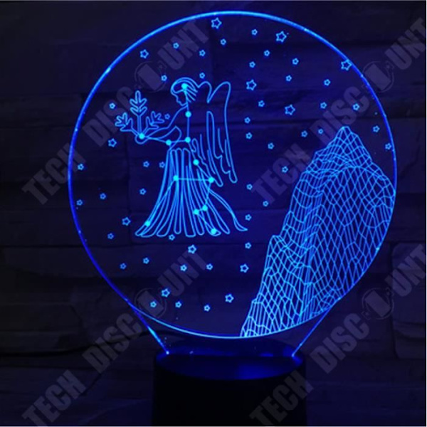 TD® Dekorativ berøringsoptisk lampe med 7 farver illusion - blank model - lavt forbrug USB-kabel eller 3 AAA-batterier
