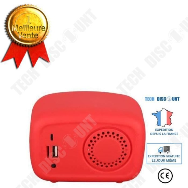 TD® S606 Bluetooth trådlös högtalare mode hem mini retro liten högtalare tyg broderi tvåfärgad högtalare röd