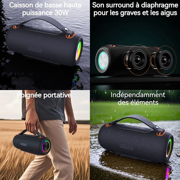 TD® Ny högeffekts bluetooth-högtalare dubbla högkvalitativa högkvalitativa högtalare utomhus square dance stort ljud nej