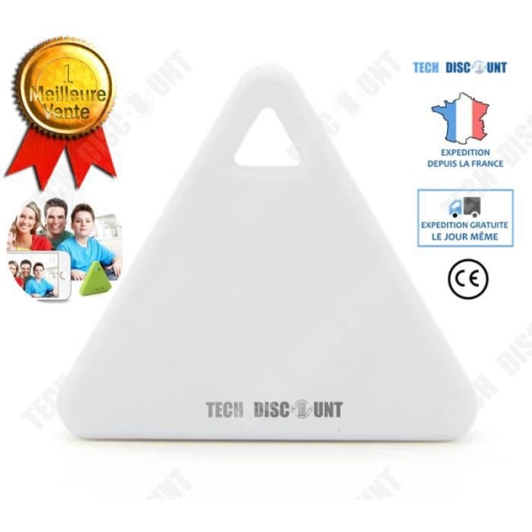 TD® Anti-tabs triangulær hvid Bluetooth detektionsalarm enhed til objekter, tilbehør til ældre, børn og husdyr.