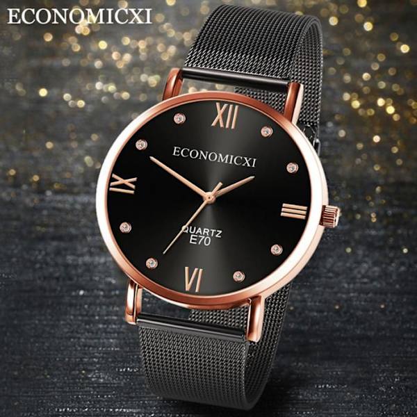 Mode Fresh Business Trend Enkel Mesh Bälte Watch Herr Casual Watch Quartz Watch