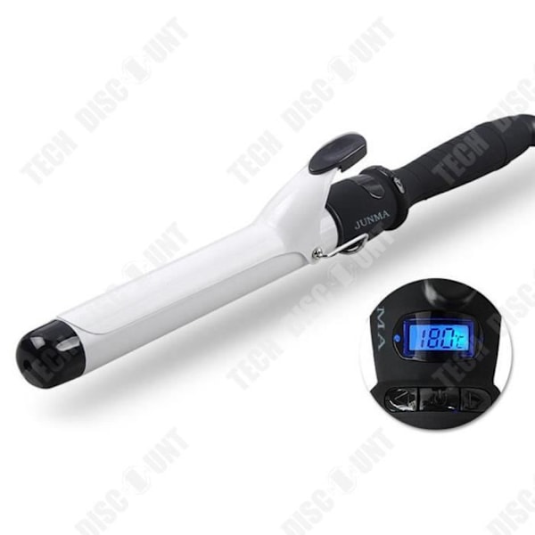 TD® Temperaturkontrol hårtwist med stort volumen 38 mm keramisk, blå hårtwist, LCD-skærm, hurtig opvarmning