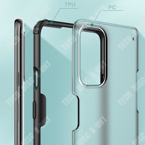 TD® Transparent Frosted Telefonfodral för OnePlus 8T Four Corners All-inclusive Drop-Proof Cover TPU Soft Edge Back Cover