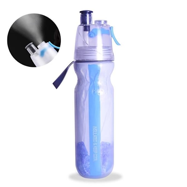 Isolerad vattenflaska - Ej specificerad - 500ml - Dubbelvägg - Återanvändbar - Sport Blå