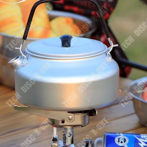 TD® Camping udendørs kedel Ultra-let aluminium Bærbar Camping kedel kaffekande retro tekande bil komfur