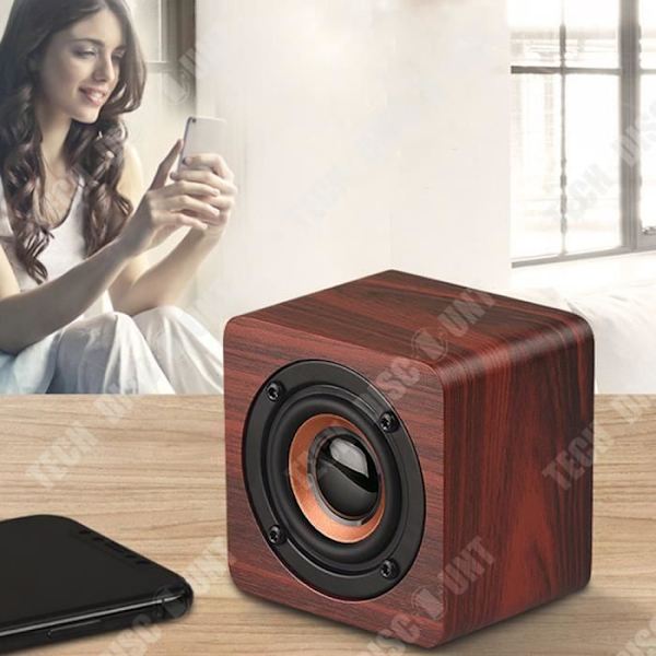 Bluetooth-högtalare - TD® - Mini Retro - Trä - 3W - Trådlös bärbar