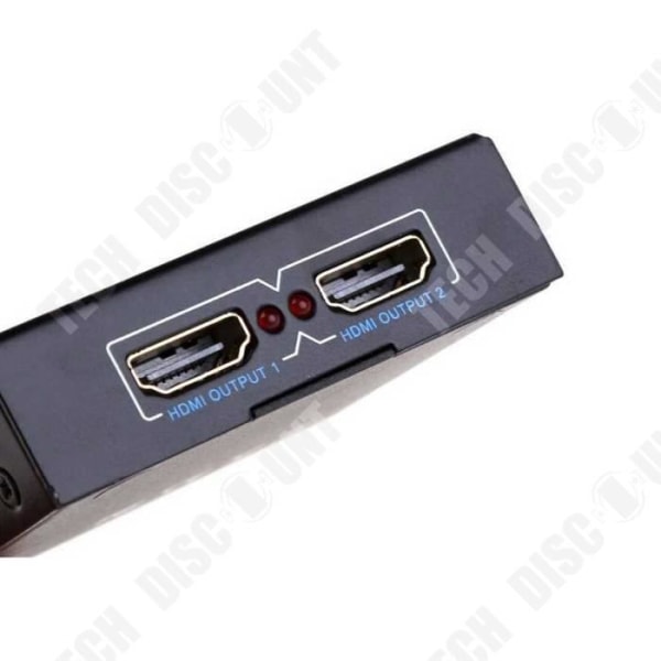 TD® HDMI Splitter 2 Portar 1x2 med 1 Input 2 Output 1080p Full HD HDCP- convertissuer tv - HDMI splitter med videoportar