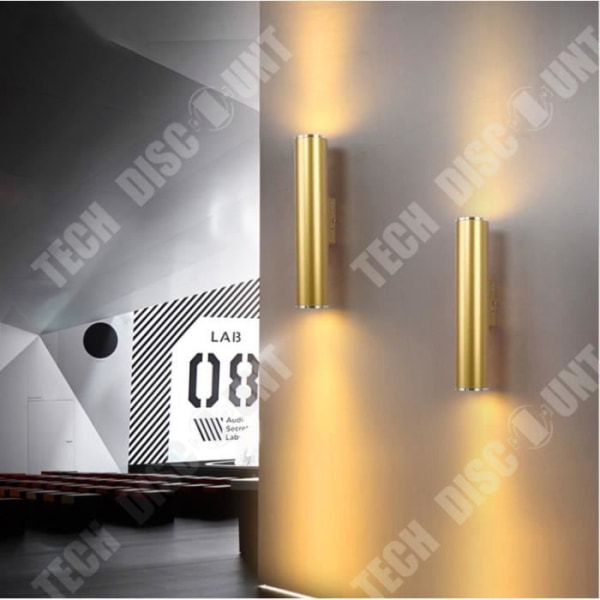 TD® Trio-Lights Trio Lights metallvägglampa, GU10, 1 W, guld, 10 x 6 x 16,5 cm - 206400279 Cleo