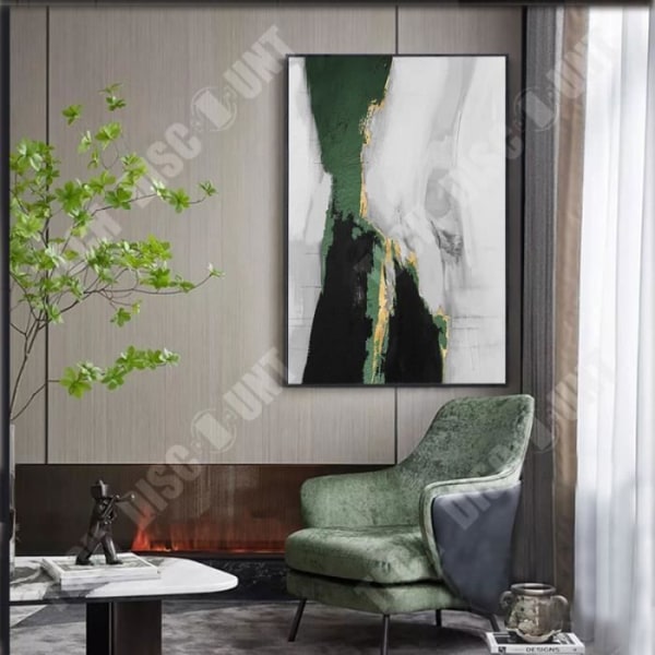 TD® Art mörkgrön vardagsrum dekorativ målning stort hotell abstrakt oljemålning vardagsrum gångvägg abstrakt dekorativ målning
